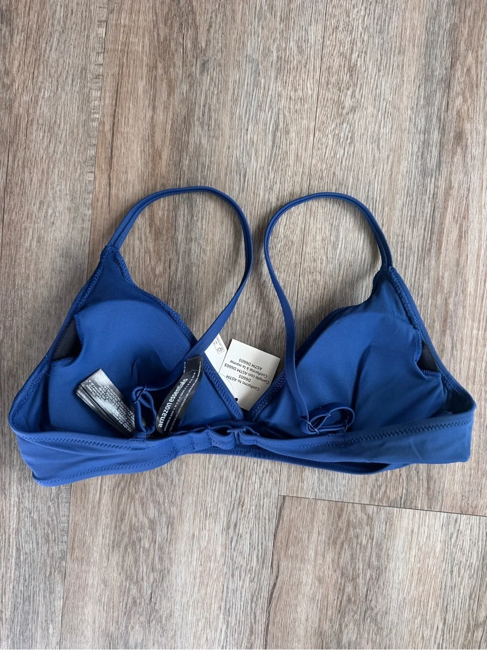 Amazon Essentials Navy Triangle Bikini Top